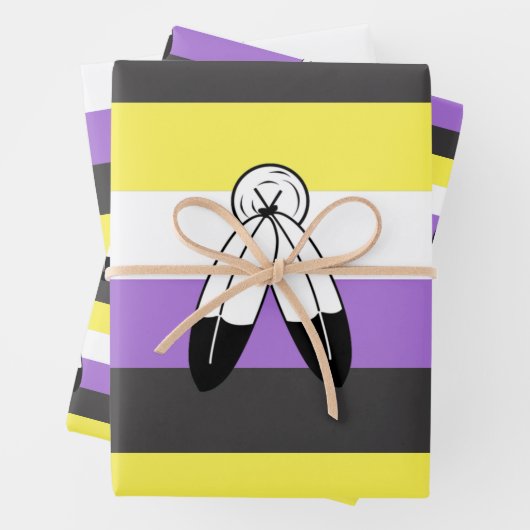Two-Spirit Nonbinary Pride Vlag Inpakpapier Vel (In situ)