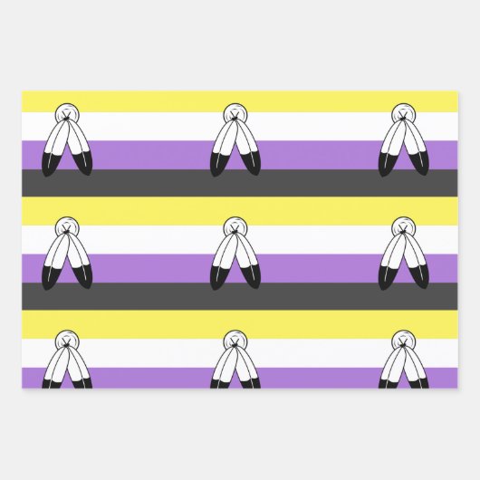 Two-Spirit Nonbinary Pride Vlag Inpakpapier Vel (Voorkant 3)