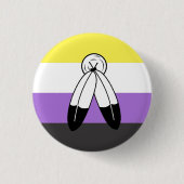 Two-Spirit Nonbinary Pride Vlag Ronde Button 3,2 Cm (Voorkant)