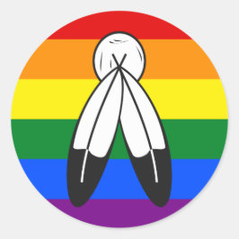 Two-Spirit Pride Flag  Ronde Sticker