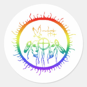 Two-Spirit Rainbow Ronde Sticker