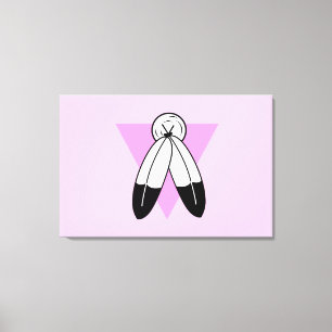 Two-Spirit Roze Driehoek Vlag Canvas Afdruk