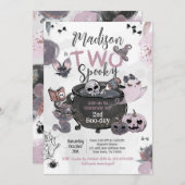 TWO Spooky 2nd Birthday Halloween Kaart (Voorkant / Achterkant)