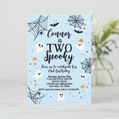 Two Spooky Blue Halloween Kaart (Staand voorkant)