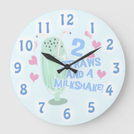 Two Straws Milkshake Funny Ice Cream Grote Klok