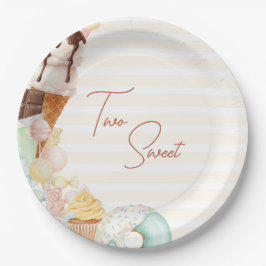 Two Sweet 2nd Birthday Candy Party Plates Papieren Bordje