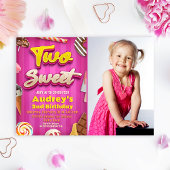 Two Sweet - Fille Anniversaire avec invitation pho