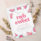 Two Sweet Watermelon 2nd Birthday Party Invitation