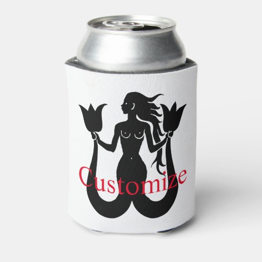 Two Tail Mermaid Silhouette Thunder_Cove Blikjeskoeler (Blikje Achterkant)