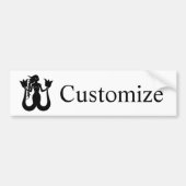 Two-Tail Mermaid Silhouette Thunder_Cove Bumpersticker (Voorkant)