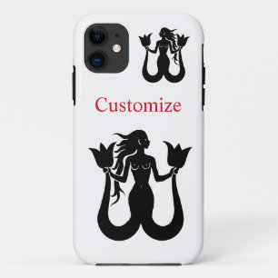 Two-Tail Mermaid Silhouette Thunder_Cove iPhone 11 Hoesje