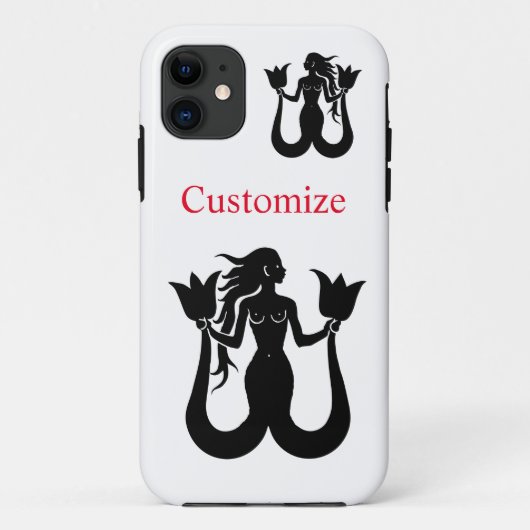 Two-Tail Mermaid Silhouette Thunder_Cove Case-Mate iPhone Case (Achterkant)