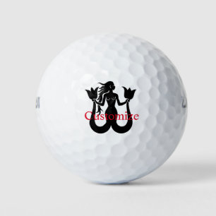 Two-Tail Mermaid Silhouette Thunder_Cove Golfballen