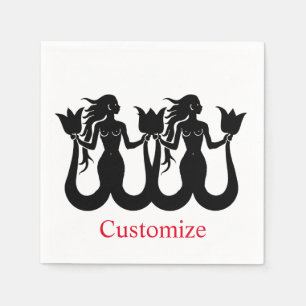 Two Tail Mermaid Silhouette Thunder_Cove Servet