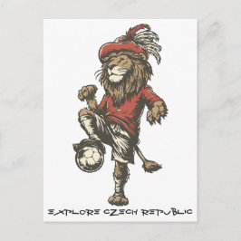 Two‑Tailed Lion Striker Feestdagenkaart