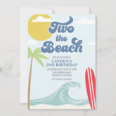 Two the Beach Surf Beach Invitation du 2e annivers (Devant)