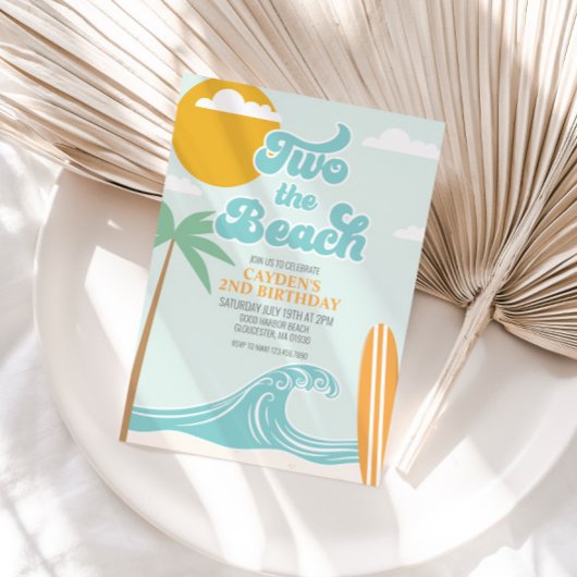Two the Beach Surf Beach Invitation du 2e annivers