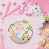 Two The Beach Surven Board Roze 2e verjaardagsfees Papieren Bordje (Feest)