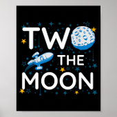 Two The Moon 2nd Planets Lover Birthday Space Rock Poster (Voorkant)