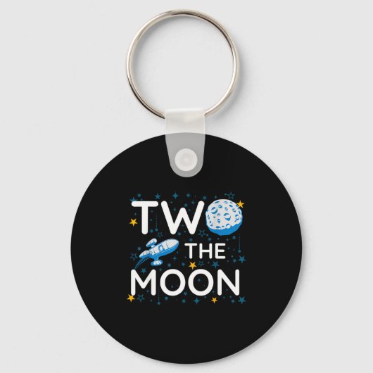 Two The Moon 2nd Planets Lover Birthday Space Rock Sleutelhanger (Voorkant)