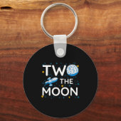 Two The Moon 2nd Planets Lover Birthday Space Rock Sleutelhanger (Voorkant)