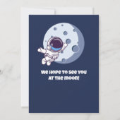 Two The Moon Boy Space Rocket Lift Off 2nd Bday Kaart (Achterkant)