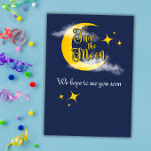 Two The Moon Elegant Gender Neutral 2nd Birthday Kaart