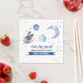Two The Moon Rocket Space Blue Boy 2nd Birthday  Servet (Insitu)