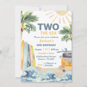 Two The Sea Surf Beach 1er Anniversaire Invitation (Devant)