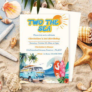 Two The Sea Surf Beach Invitation du 2e anniversai
