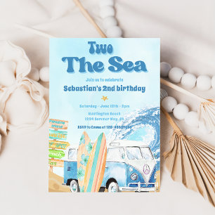 Two The Sea Surf Beach Invitation du 2e anniversai