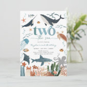 Two The Sea Under The Sea 2nd Birthday Invitation (Debout devant)