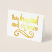 Two Thousand Achttien 2018 Typography Gold Folie Kaarten (Voorkant)