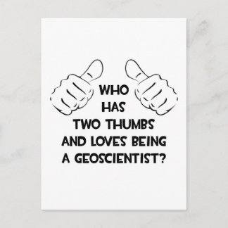 Two Thumbs and Loves Een Geowetenschapper zijn Briefkaart