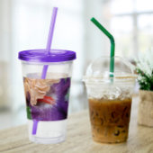 Two-tone Bearded Iris Bloom Floral Acryl Drinkbeker