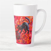 Two-Tone Black Cat Latte Mok (Rechts)