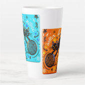 Two-Tone Black Cat  Latte Mok (Voorkant)