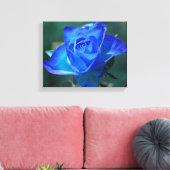 Two Tone Blue Roos Wrapped Canvas Afdruk (Insitu (Woonkamer))
