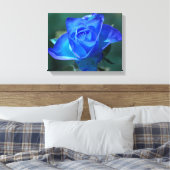 Two Tone Blue Roos Wrapped Canvas Afdruk (Insitu (Slaapkamer))