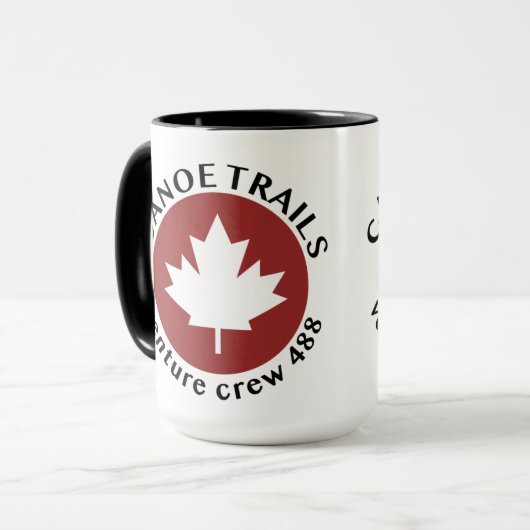 Two-tone Coffee mok met Maple Leaf logo (Voorkant links)