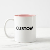 Two-Tone Custom PINK Mug Blank Template - 11oz. (Gauche)