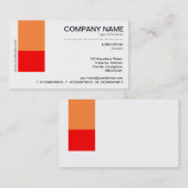 Two Tone Decor - Sinaasappel en Rood Visitekaartje (Voorkant / Achterkant)