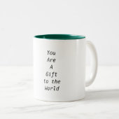 two tone emerald green interior coffee mug (Devant droit)