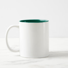 two tone emerald green interior coffee mug tweekleurige koffiemok
