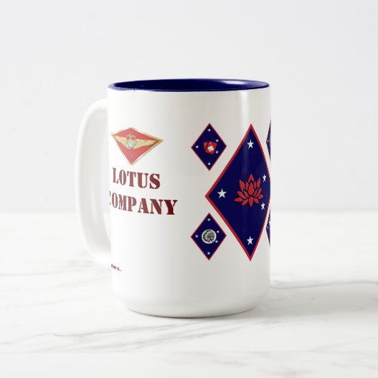 Two-Tone Mok, 15 oz Tweekleurige Koffiemok (Voorkant links)