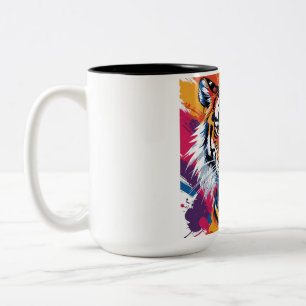 Two-Tone Mok, 15 oz Tweekleurige Koffiemok