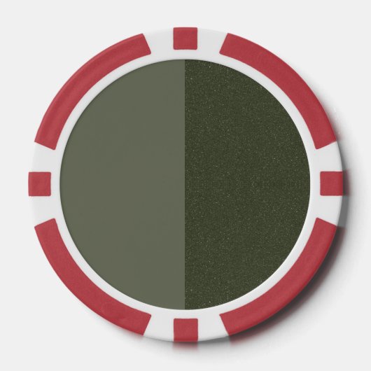 Two-Tone Moss Green Poker Chip –  (Voorkant)