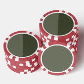Two-Tone Moss Green Poker Chip –  (Opstapeling)