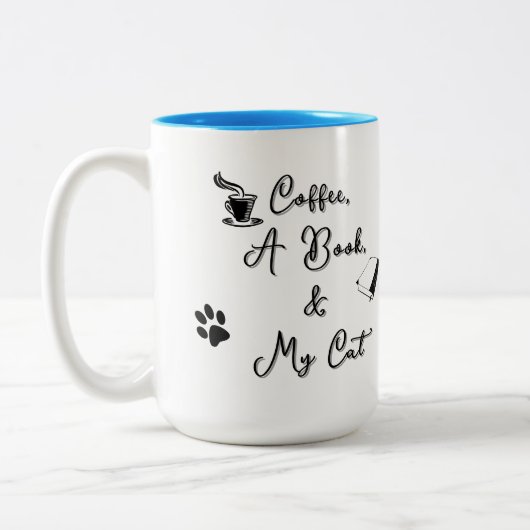 Two-tone Mug 15 oz (sky blue) (Gauche)