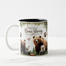 Two-Tone Mug Bear Strong Family Love Woodland 
